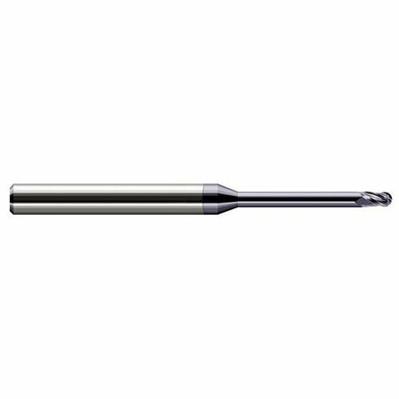HARVEY TOOL 3/64 Cutter dia. x 0.0710 in. x 0.4800 in. Reach Carbide Ball End Mill, 4 Flutes, AlTiN Coated 769247-C3